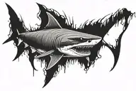 shark cover up tattoo tattoo design idea