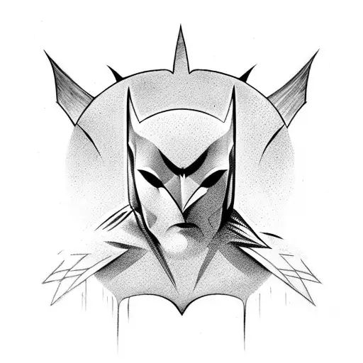 batman logo owl tattoo design idea