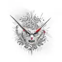 hate drives me too much love will kill you  tattoo design idea