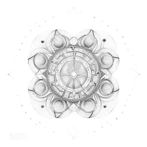 dharma wheel  tattoo design idea