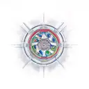 dharma wheel  tattoo design idea