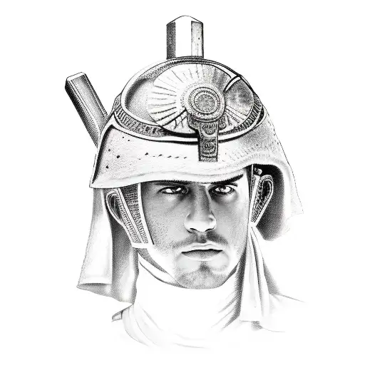 Roman soldier tattoo design idea