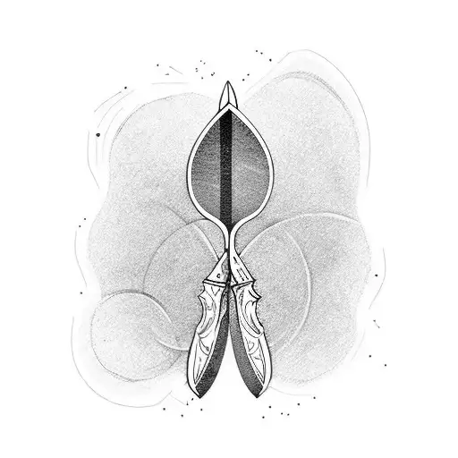 Knife and fork tattoo design idea