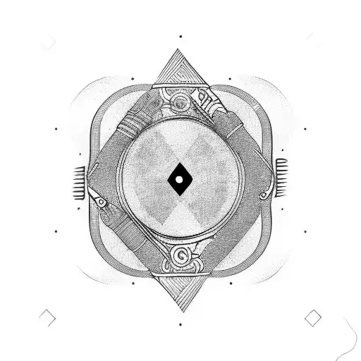 Knife and fork on camera lens tattoo design idea