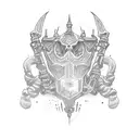 shoulder armour tattoo design idea