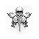 shoulder armour tattoo design idea