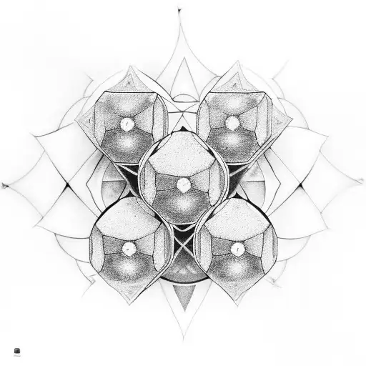 A mandala design made up of Tetris cubes tattoo design idea