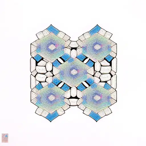 A mandala design made up of Tetris cubes tattoo design idea