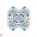 A mandala design made up of Tetris cubes tattoo design idea