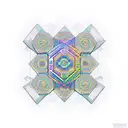 A mandala design made up of Tetris cubes tattoo design idea