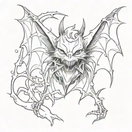 billy bat tattoo design idea