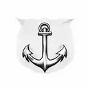 anchor with dog tags  tattoo design idea