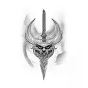 ballpoint pen morphing into a sword tattoo design idea