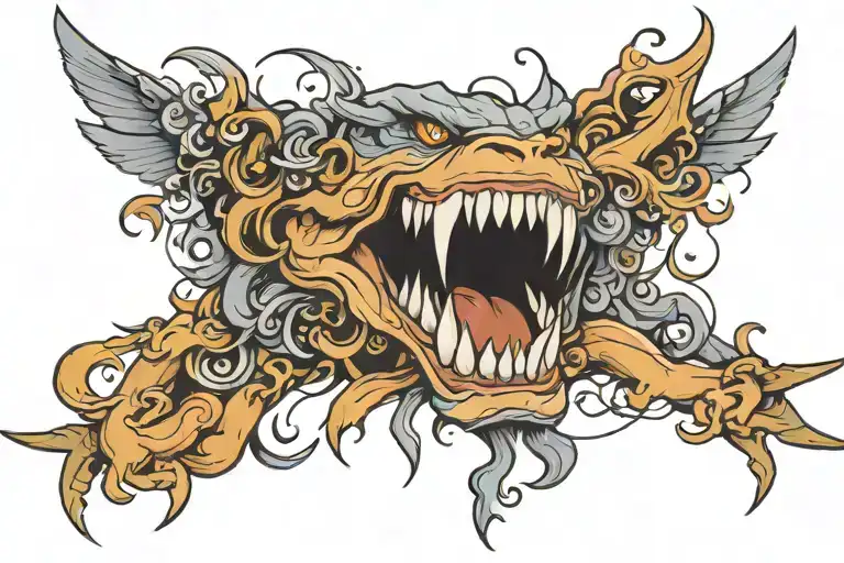 rage and discipline tattoo design idea