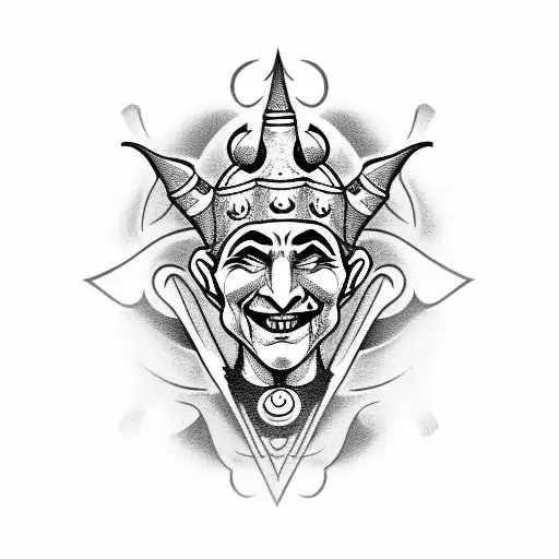 jester tattoo design idea