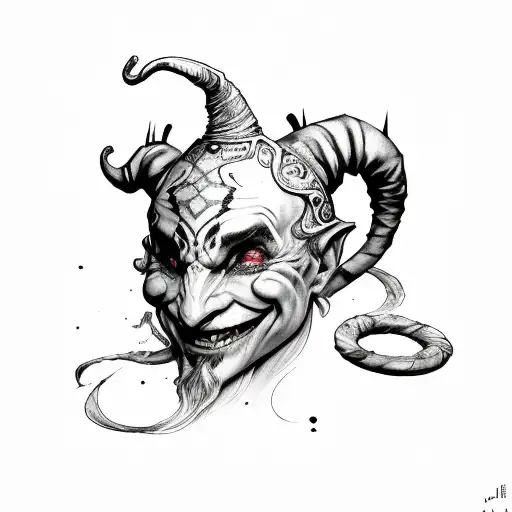 jester tattoo design idea