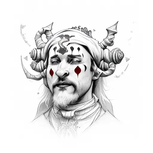 jester tattoo design idea
