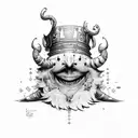 jester tattoo design idea