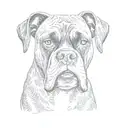 boxer dog tattoo design idea