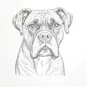 boxer dog tattoo design idea