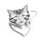 nursing cats tattoo design idea