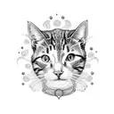 nursing cats tattoo design idea