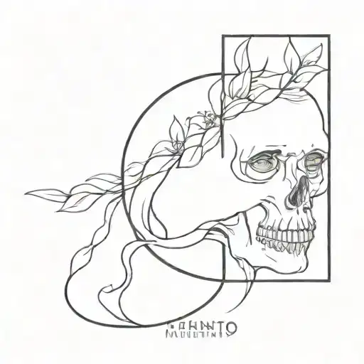 memento mori memento vivere tattoo design idea