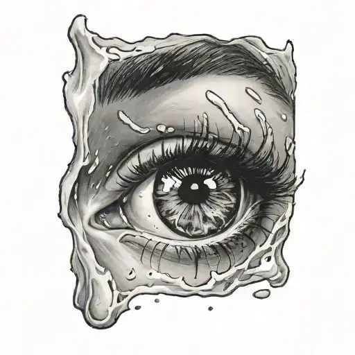 cry tattoo design idea