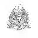 bonfire heart tattoo design idea