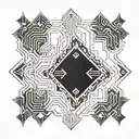 dark clouds tattoo design idea