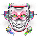 mask tattoo design idea