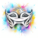 mask tattoo design idea