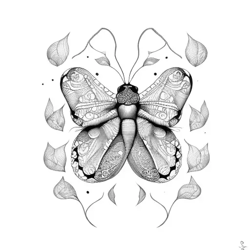 cocoon tattoo design idea