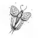 stick chrysalis  tattoo design idea