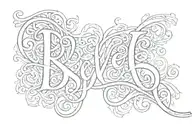 "reyes" lettering in cursive font tattoo design idea