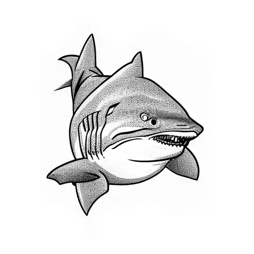 cape cod shark tattoo design idea