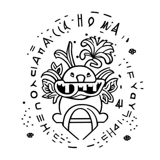 The word 'ohana'  tattoo design idea