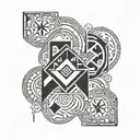 kultrun mapuche tattoo design idea