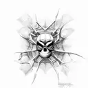 spider skull tattoo design idea