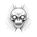 spider skull tattoo design idea