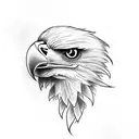 An old school tattoo design featuring an eagle carcará perched on a skull tattoo design idea