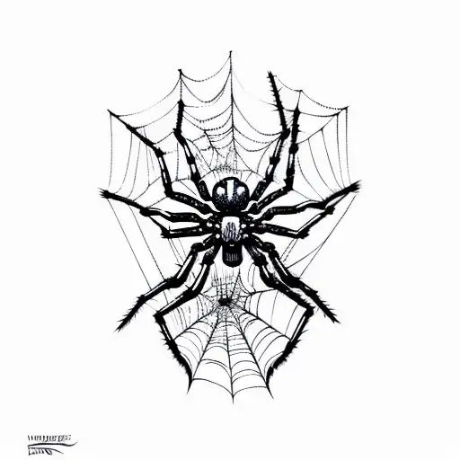 spider,web,skull  tattoo design idea