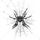 spider,web,skull  tattoo design idea