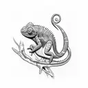 chameleon tattoo design idea