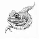 chameleon tattoo design idea