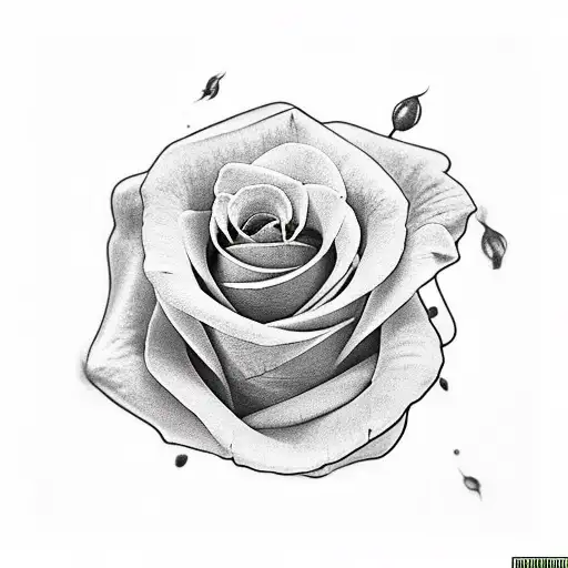  bunch up roses with the name guadalupe in the center tattoo design idea