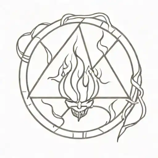 Ready for hell to burn. I don't think about yours because my world is burning tattoo design idea