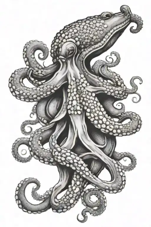 octopus with mermaid  tattoo design idea