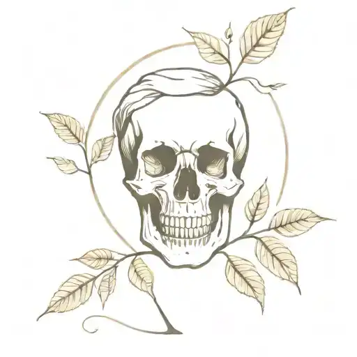 love me till they put me in my casket propped against a leafless tattoo design idea