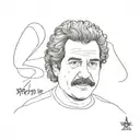 Pablo Escobar tattoo design idea